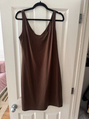 Chocolate Brown Slip Dress - Medium